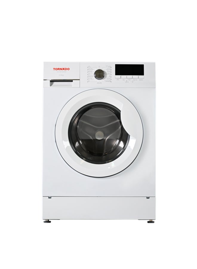 Tornado Front Load Washing Machine 6kg, 1200 RPM, Digital Display, Drum Clean & Water Level Sensor, White, TWX-FN612GOSSK - Image 2